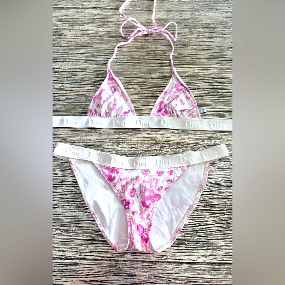 MISS DIOR PINK CHERRY BLOSSOM BIKINI SET VINTAGE